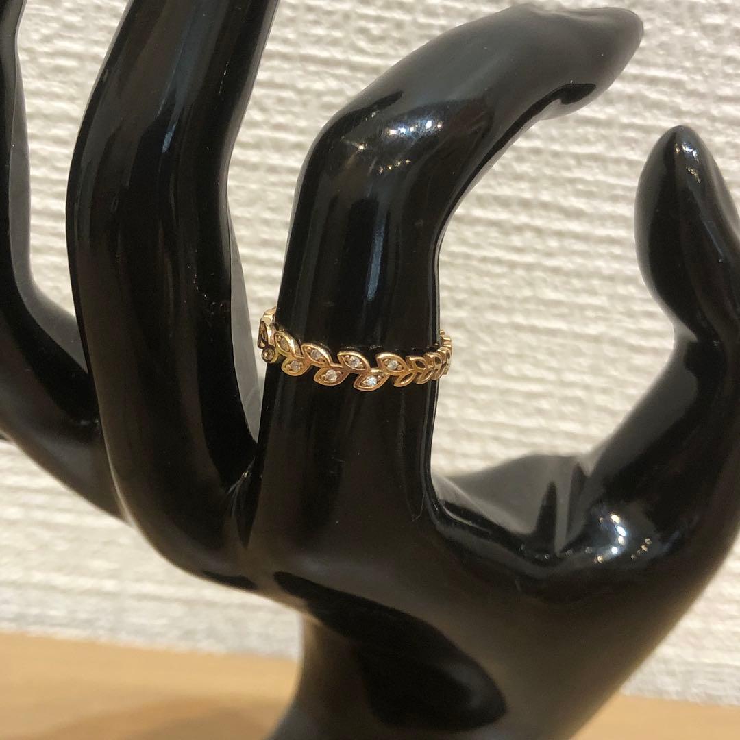 K18リーフデザインゴールドリング　12号　35H2601