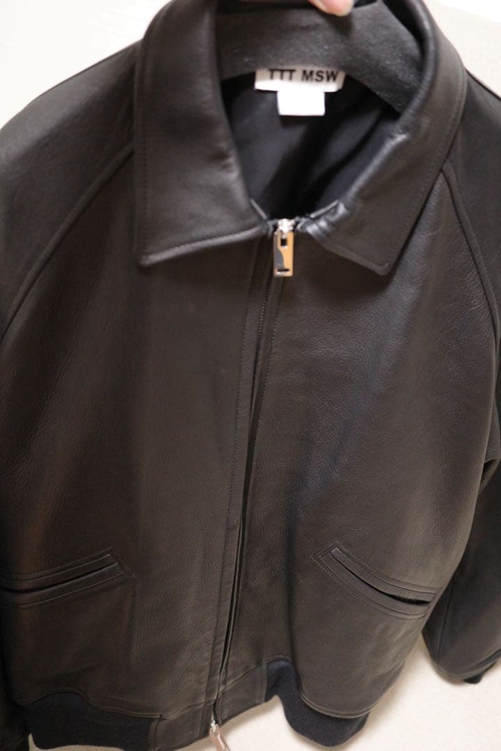 砂*糖様 TTTMSW Leather zipup jacket - メルカリ