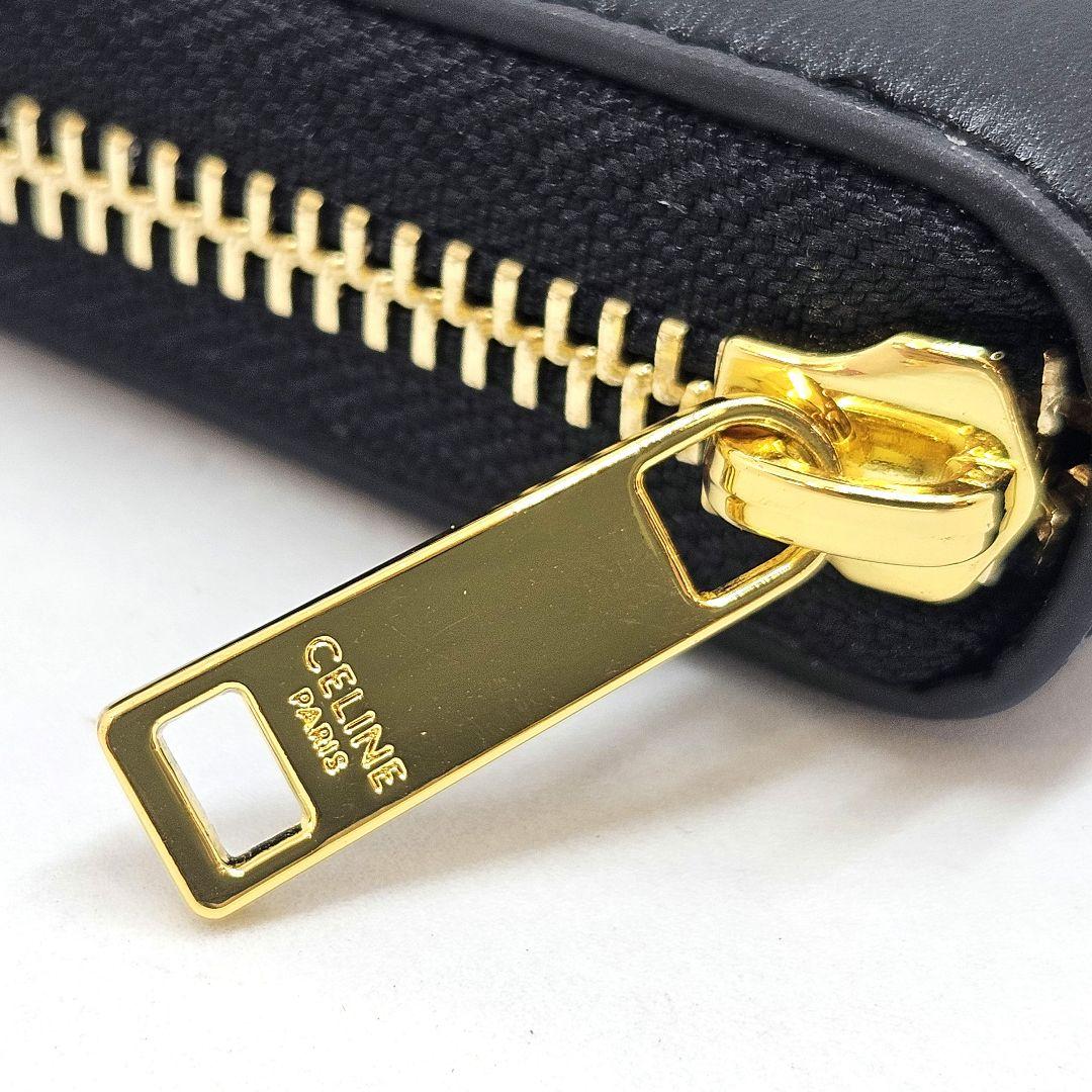 CELINE セリーヌ コンパクトジップウォレット トリオンフ 黒 小銭入れ