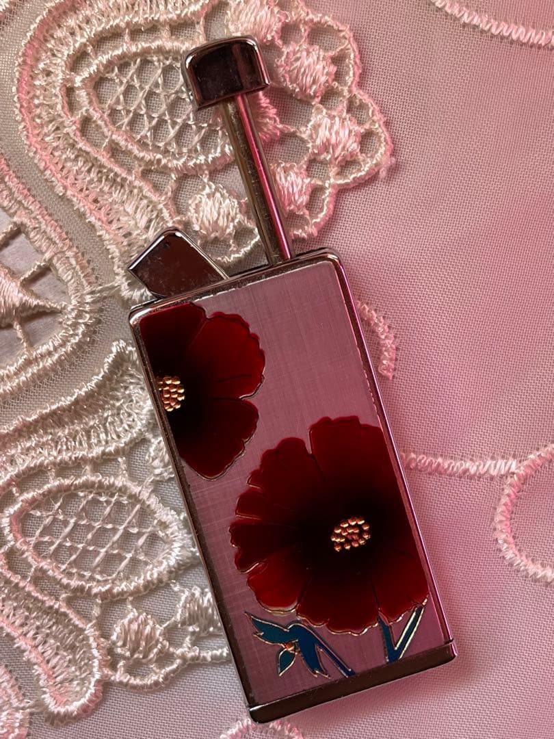 昭和レトロ　ヴィンテージ　コンパクト　ミラー　化粧鏡　ライター型香水スプレー