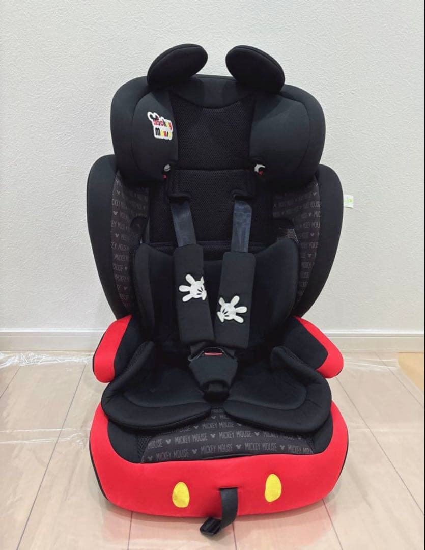 ディズニーハーネスジュニアFIX ミッキーマウス ISOFIX ジュニアシート