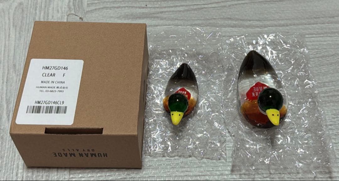 小物 HUMAN MADE Duck Pair Glass Figurine