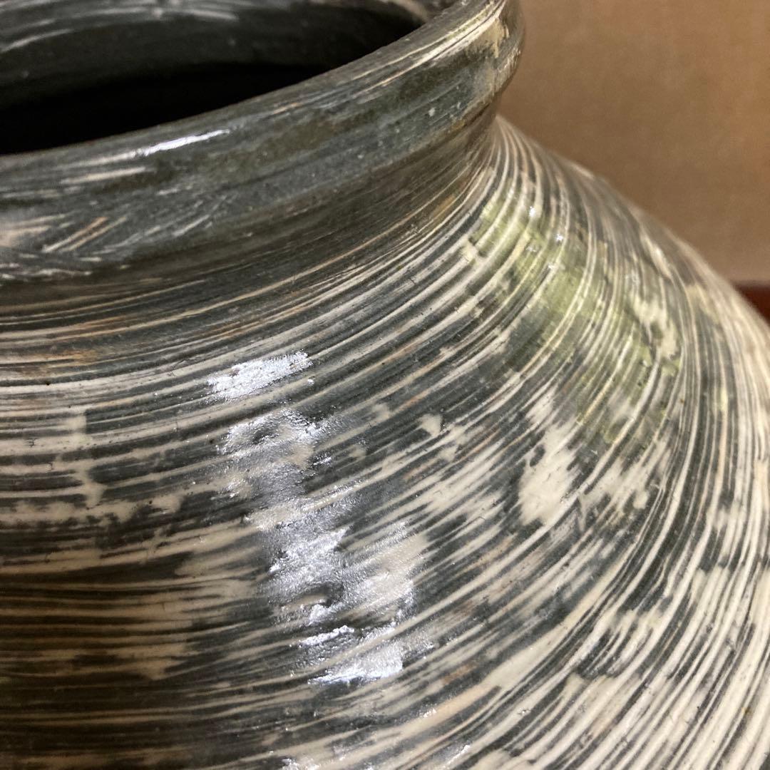 嵯峨野　大覚寺窯　和泉良法　刷毛目　花生