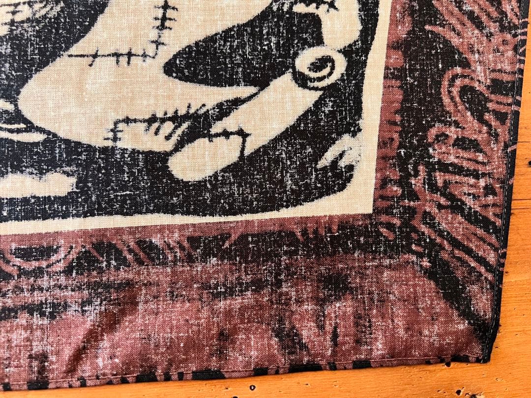 Nemeth ネメス:滲み抜染&着抜プリントバンダナ:ベルトループ装着可:美品