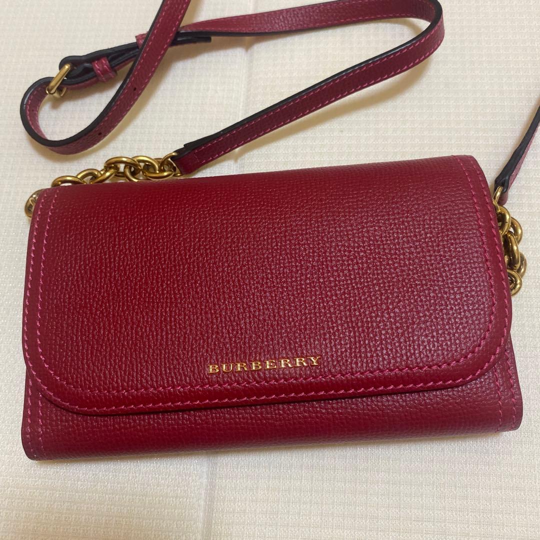 BURBERRY バーガンディ ショルダーバッグ