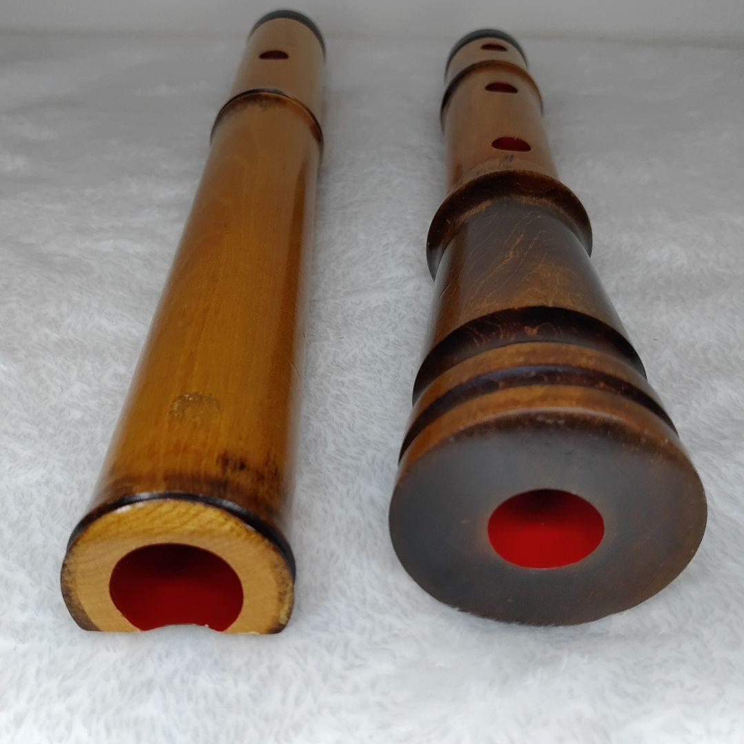 琴風尺八 蝴蝶マーク 琴風調 銘木尺八 門 1尺8