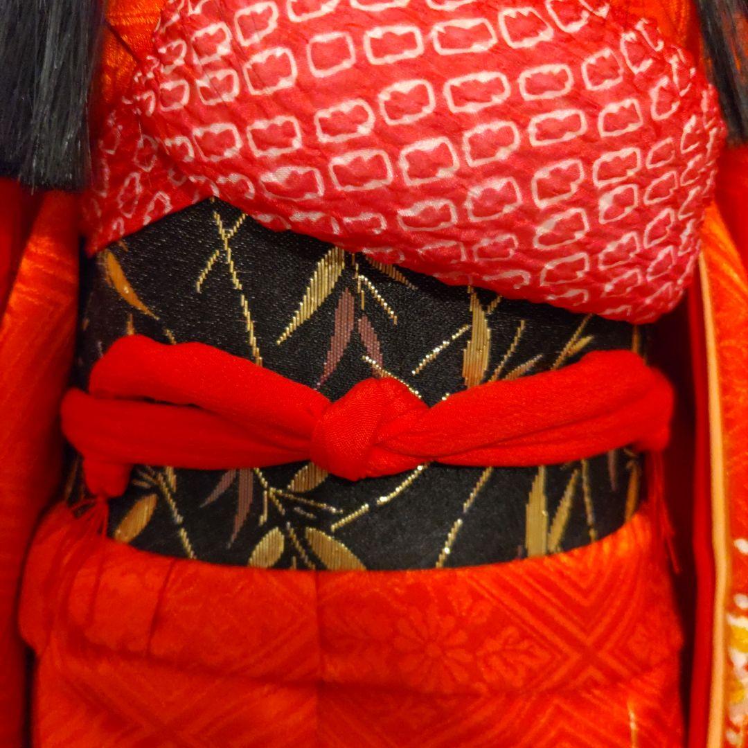 市松人形 赤い着物 アンティーク 日本人形 - メルカリ