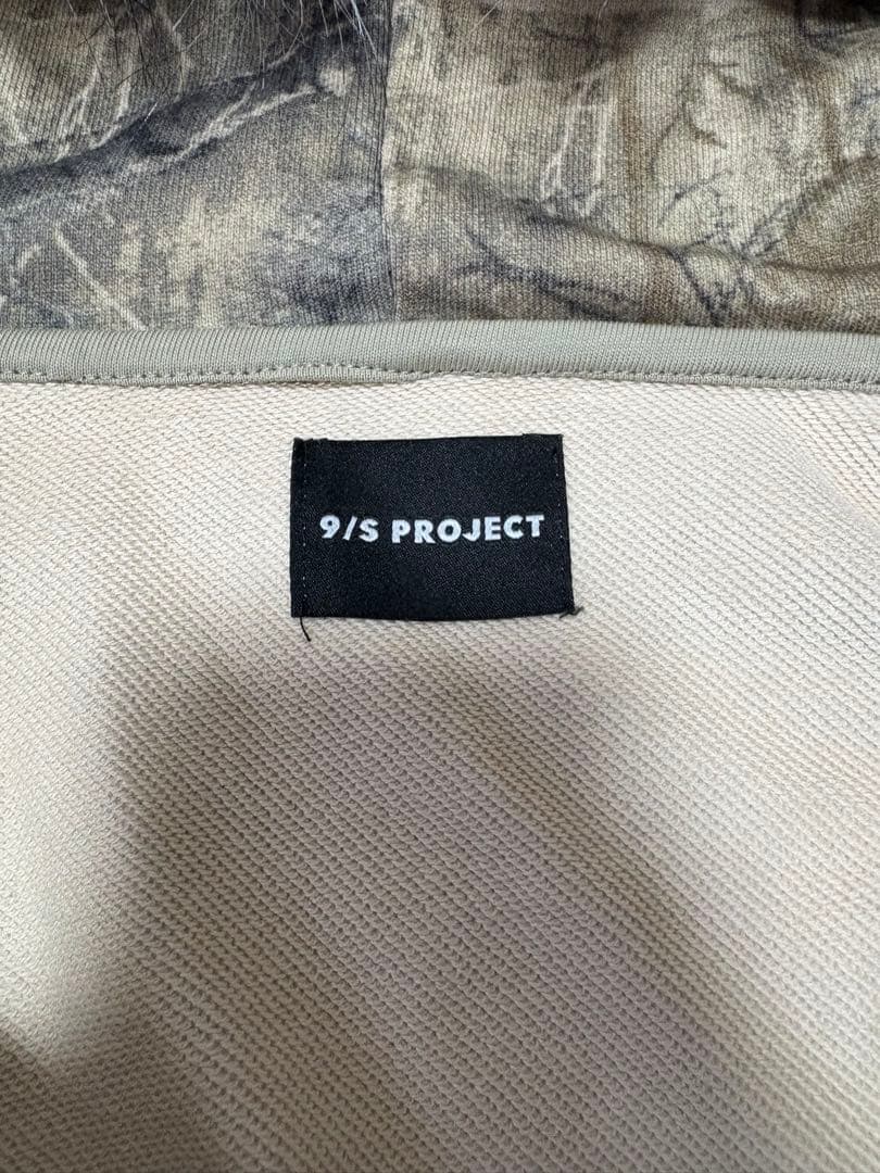 9/S PROJECT パーカー　フード　ファー　リアルツリー迷彩　ダブルジップ