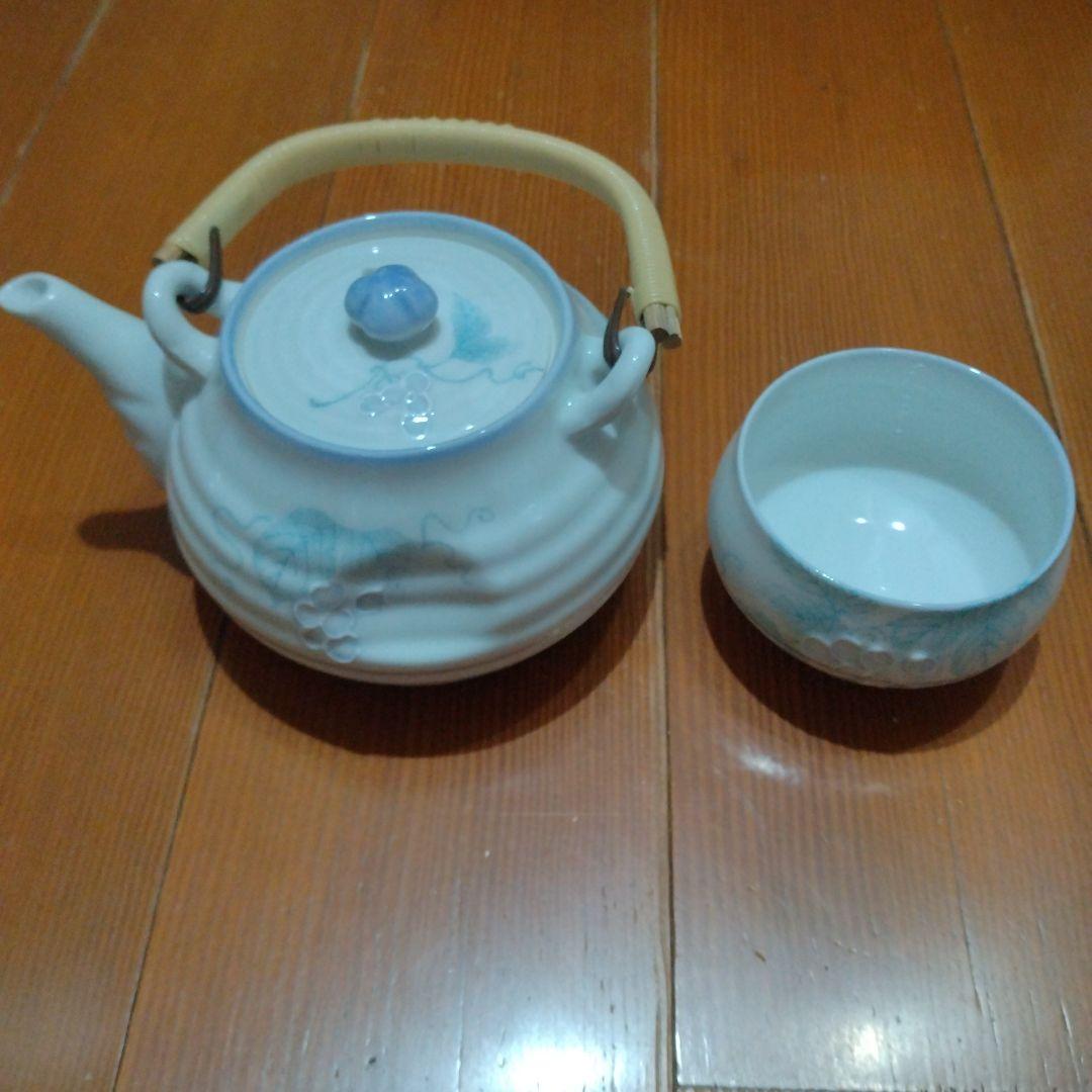 萩焼き 北浜山 渋谷泥詩 子茶器 急須・湯呑みセット 供箱付