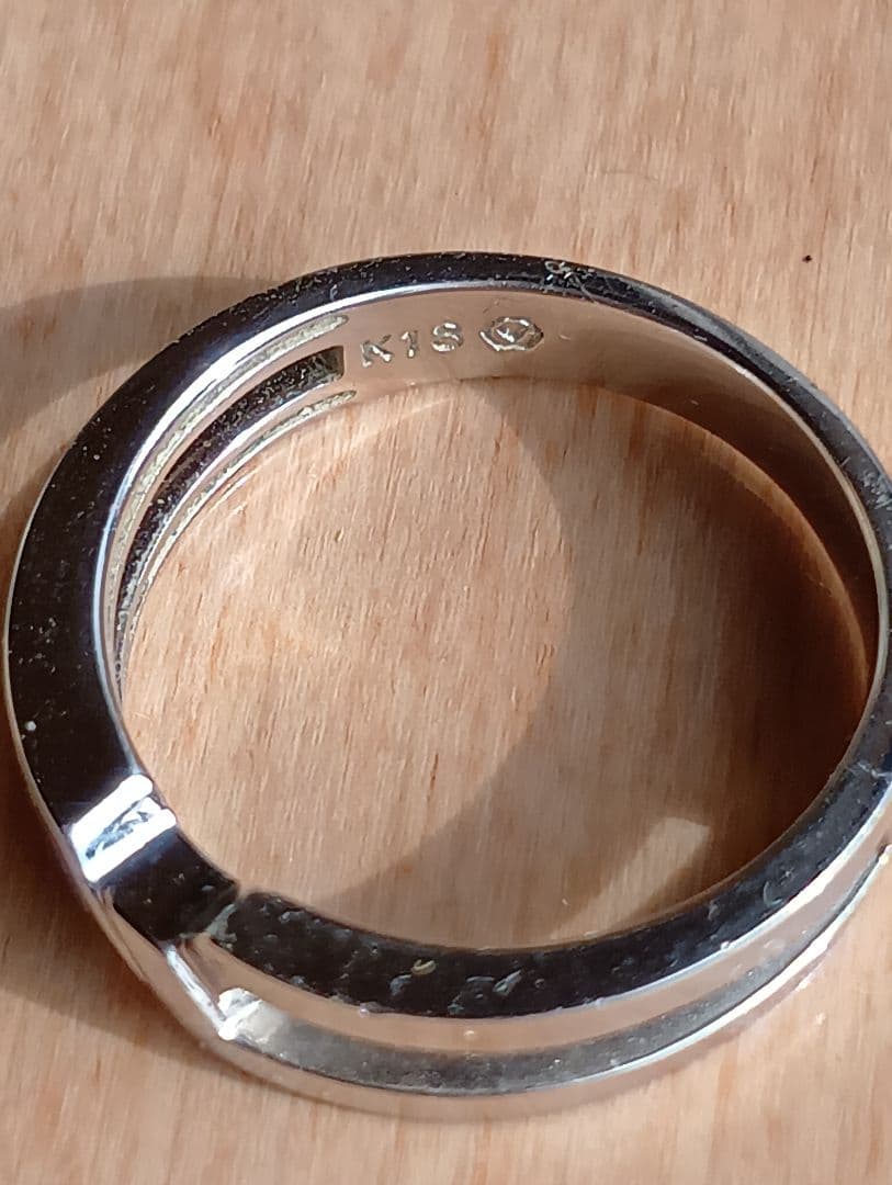 【美品】ヴァンドーム青山 K18WG クロスデザインリング 約12号｜3g超箱付