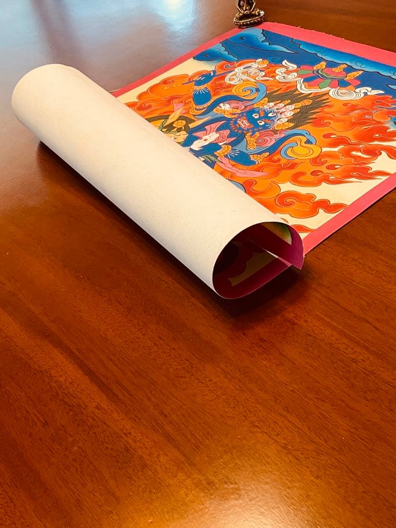 パルデン・ラモ Palden Lhamo 肉筆画 タンカ 曼荼羅 手描き 新品