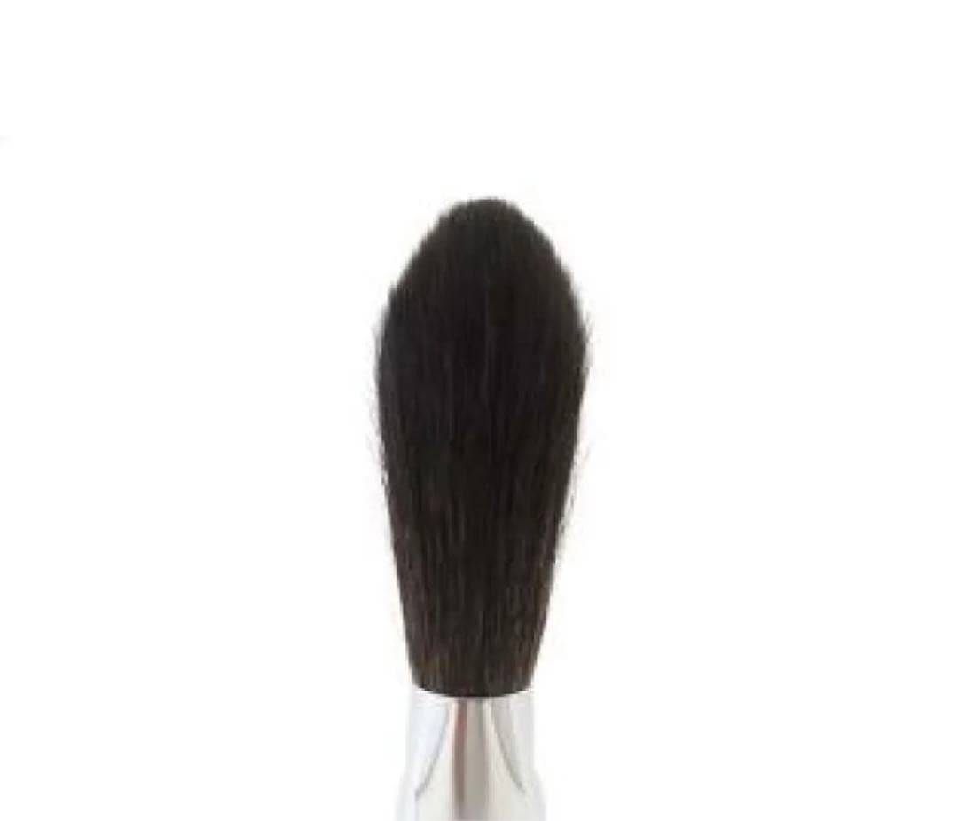 竹宝堂 熊野筆 メイクブラシ ジャンボフェイスブラシ 灰リス 丸平型