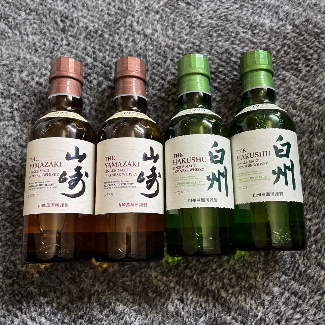 サントリーシングルモルトウイスキー白州 180ml 4本