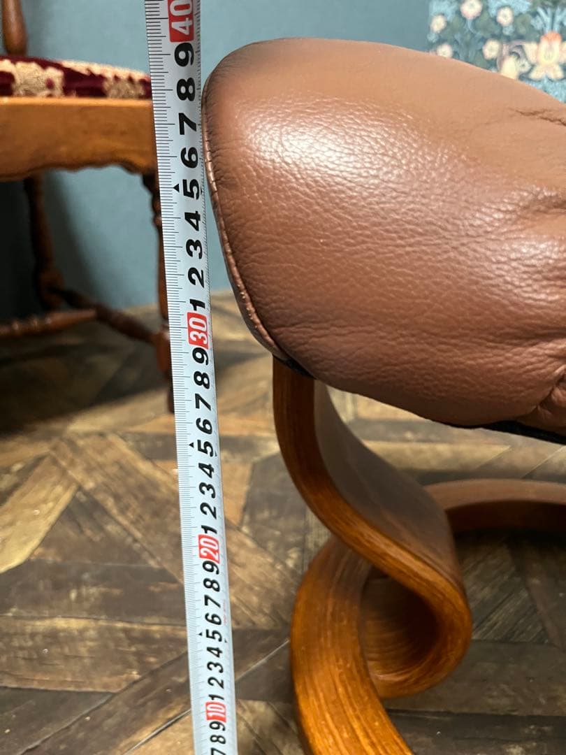 りき＊エコーネス 　オットマン フットスツール 本革 ストレスレス