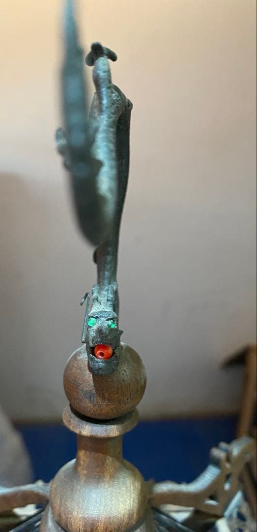 希少】鳥かご オブジェ 鳥籠 アンティーク 龍 置物 木製品 中国 木工品