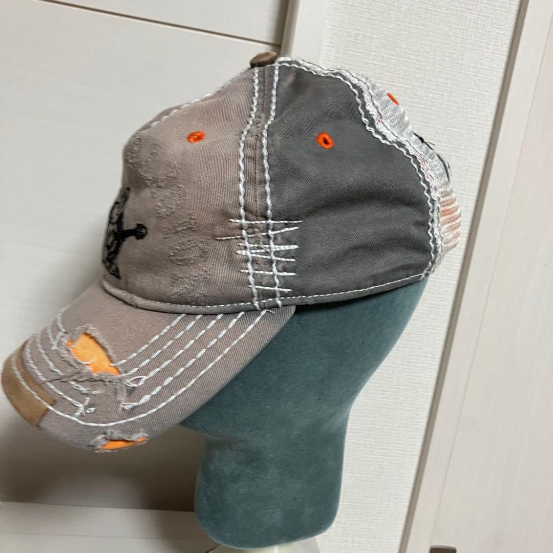 TRUE RELIGION トゥルーレリジョンダメージ加工キャップ