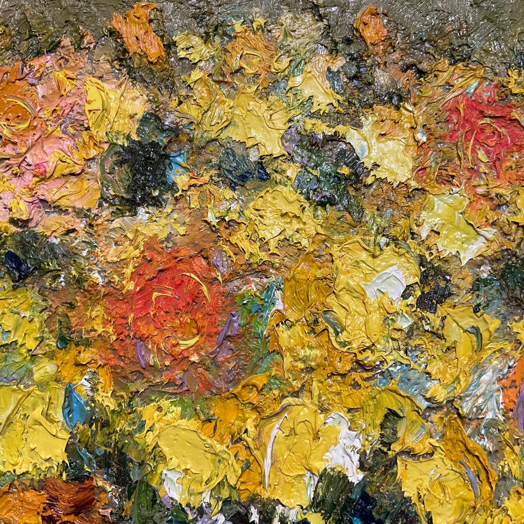 絵画・額縁・油絵・渡部ひでき・薔薇・F6号・美術品・インテリア・雑貨