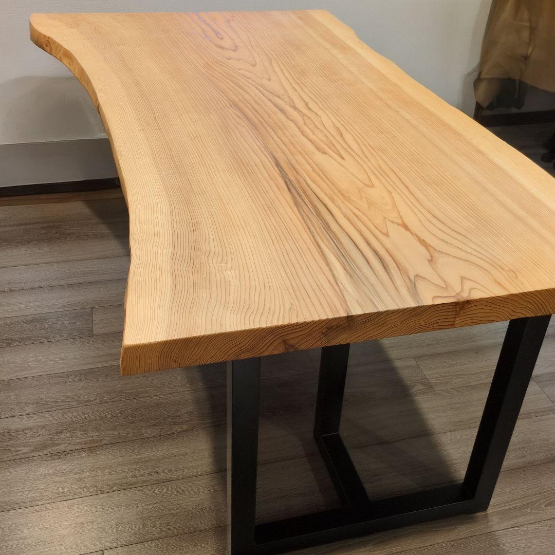 無垢材 ダイニングテーブル 一枚板+脚　杉