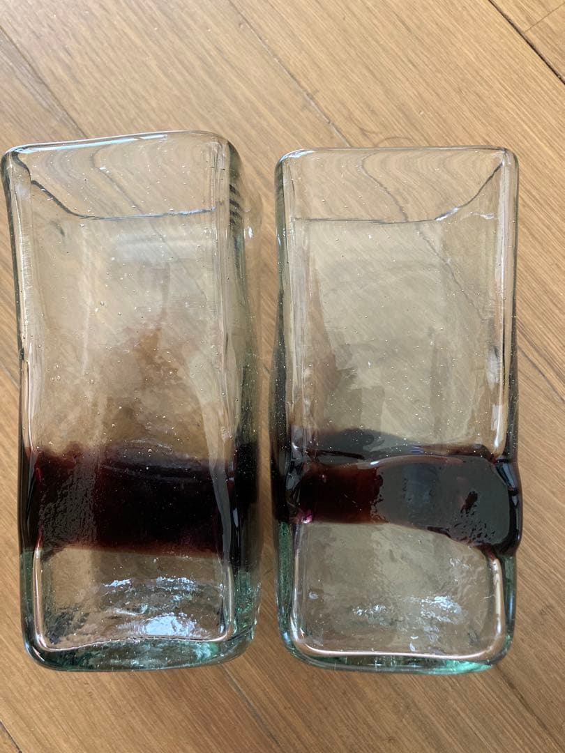 稲嶺盛吉琉球ガラス⭐︎希少⭐︎ スクエアグラス四角刻印あり 稲嶺盛吉