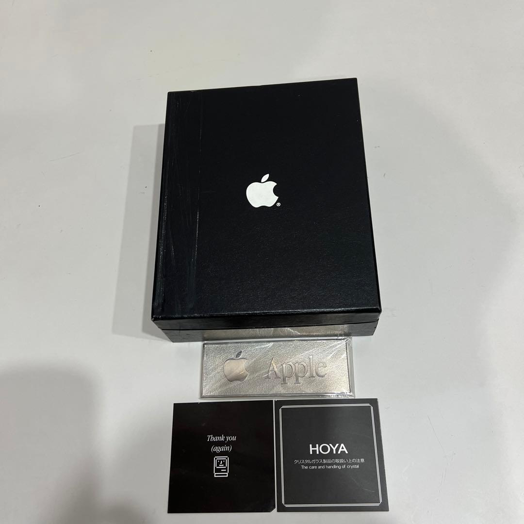 非売品 Apple 20周年記念 HOYA製クリスタルガラス 置物 オーナメント