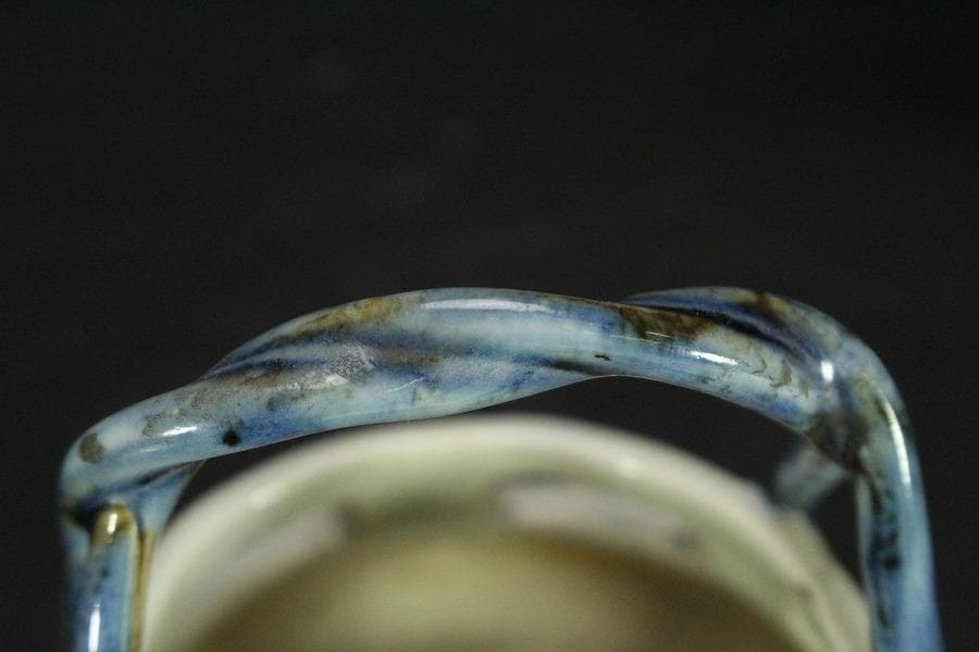 中国美術 青花 手付 器(HA512)