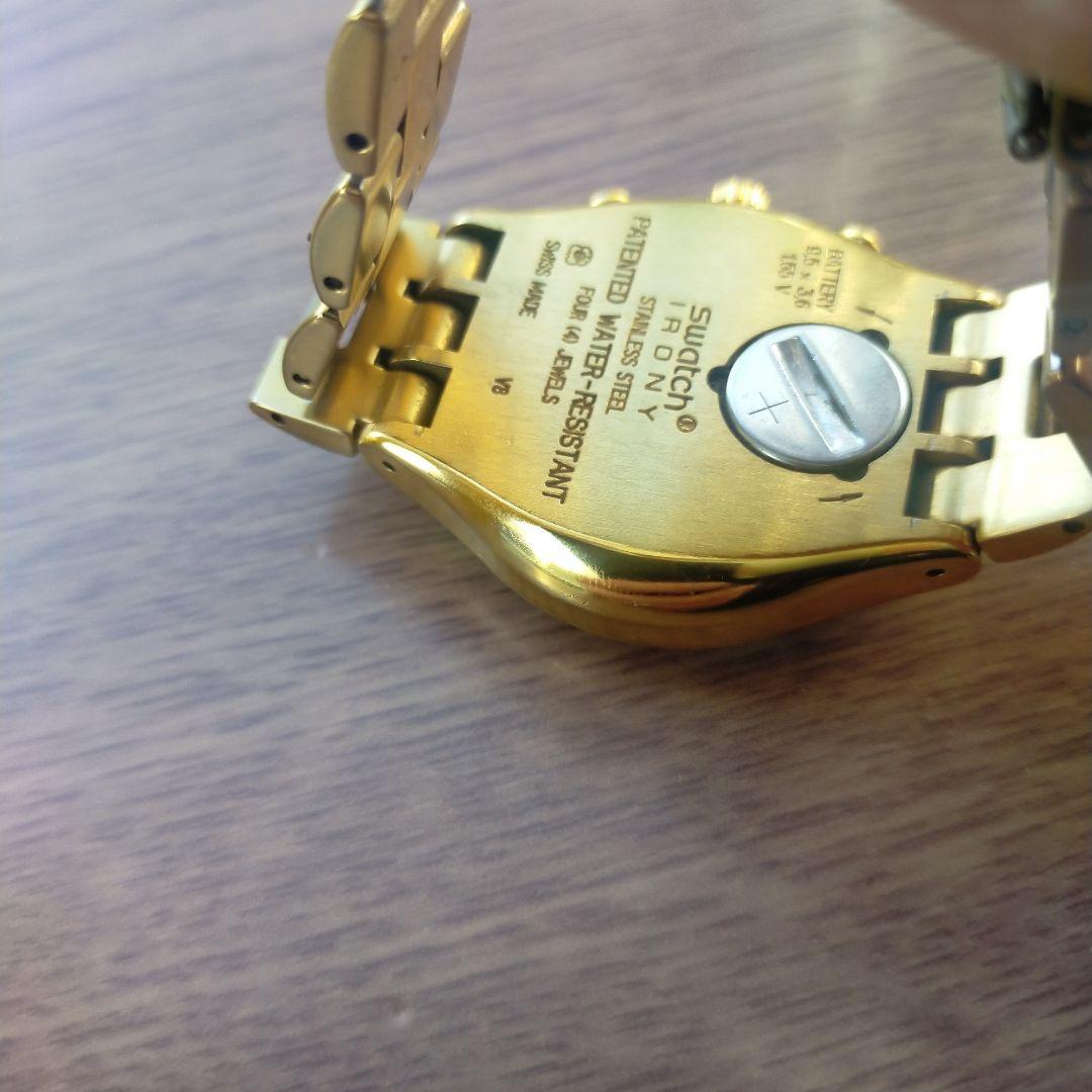 激レア！スウォッチクロノグラフ黒金メタル