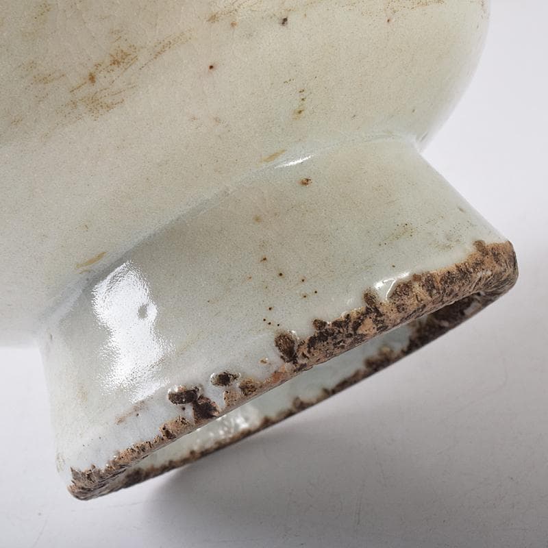 朝鮮美術 李朝 白磁 双耳香炉 唐木蓋付 U R8373 - メルカリ