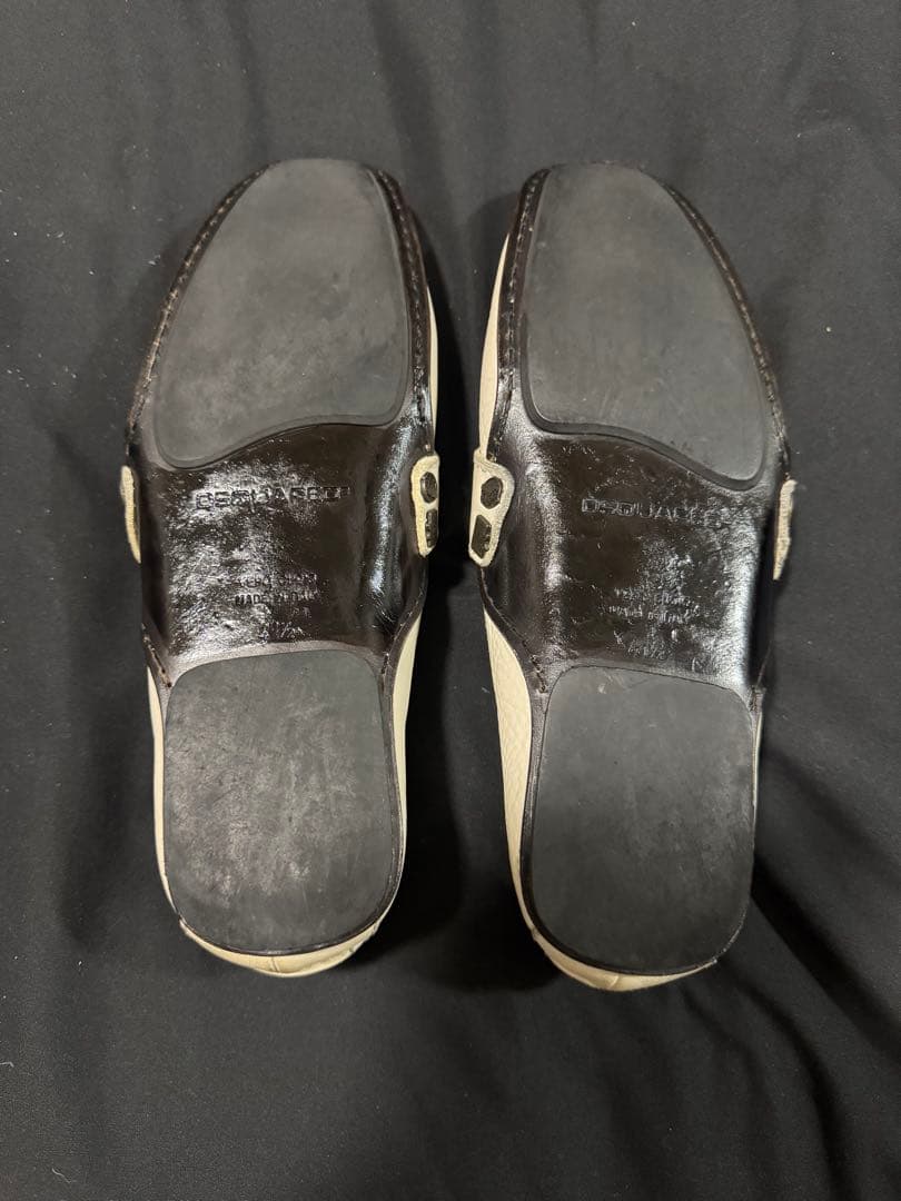 ディースクエアード 26.5cm スリッポン ホワイト