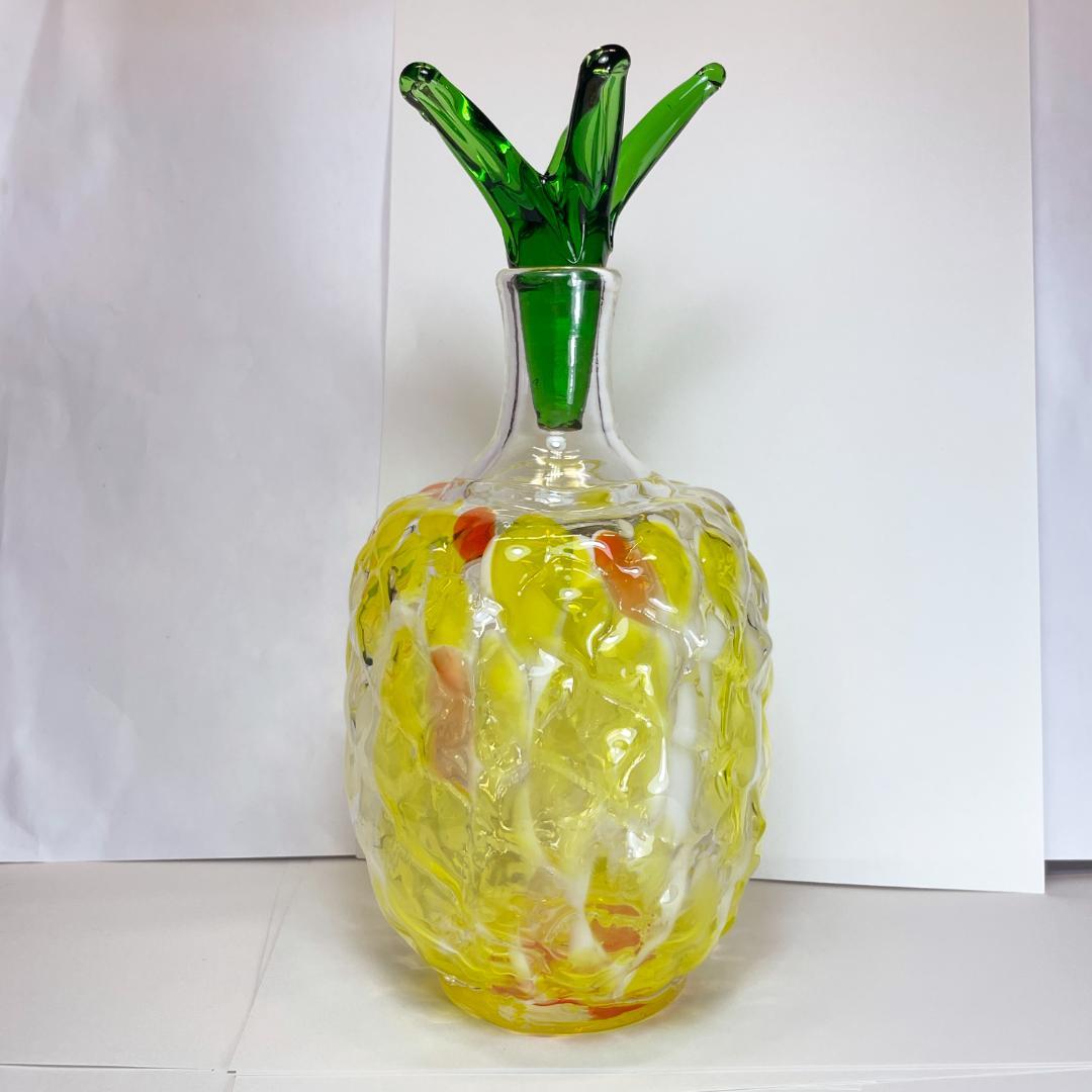 琉球ガラス パイナップル（パイナップルワイン空瓶） 沖縄
