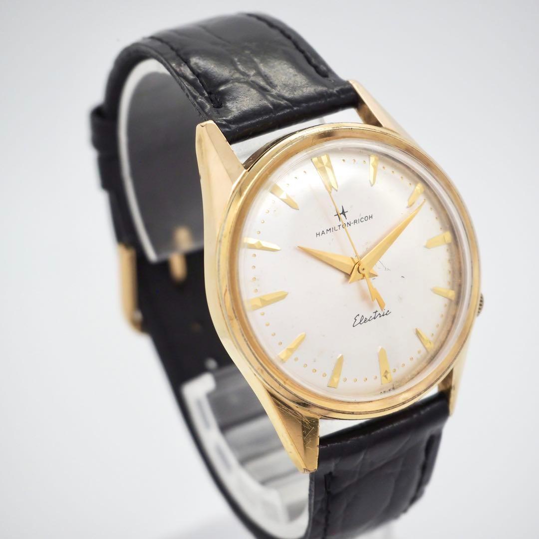 519 稼働　ハミルトン 時計　メンズ　エレクトリック　リコー　ヴィンテージ