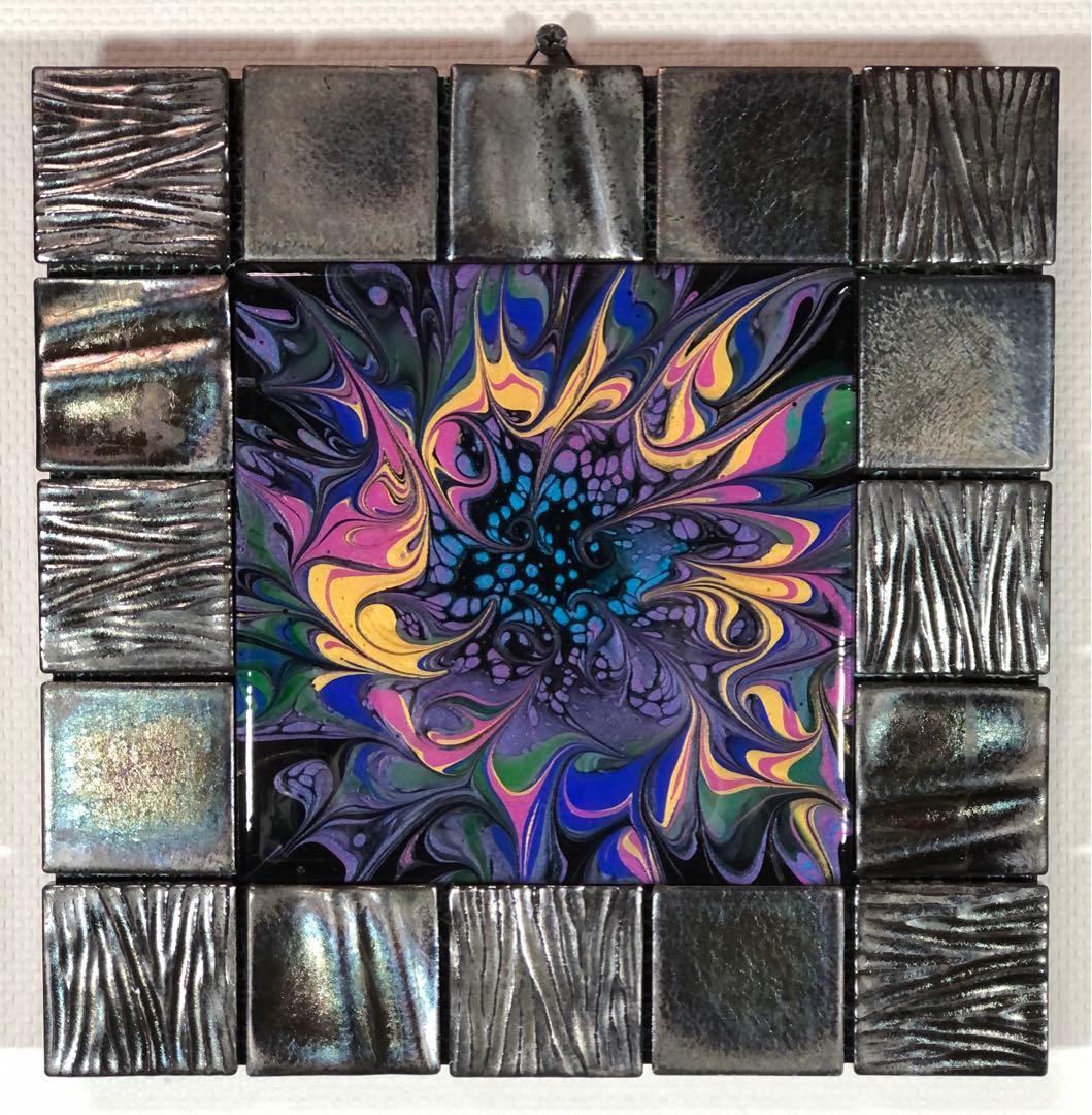 千賀輝天』フルイドアート 現代アート 抽象画 アクリル画 ポーリングアート