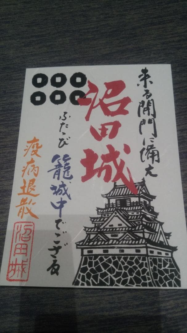 令和三年、沼田城限定御城印、タイプA、1月から12月まで、コロナ御城印、全13枚