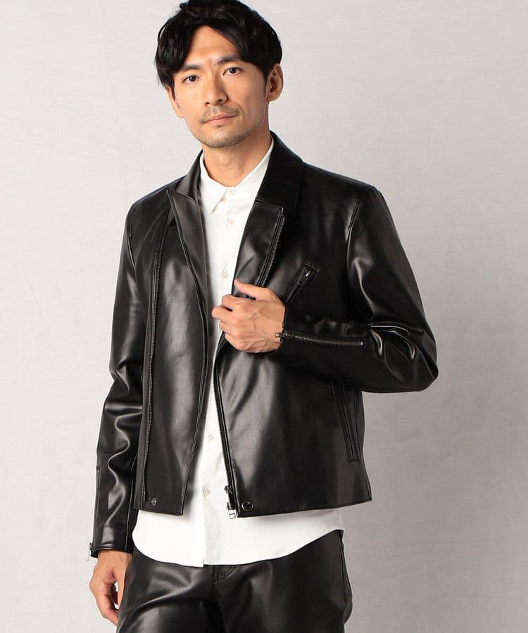 blackmeans 23SS カウレザー ダブルライダースジャケット blackmeans