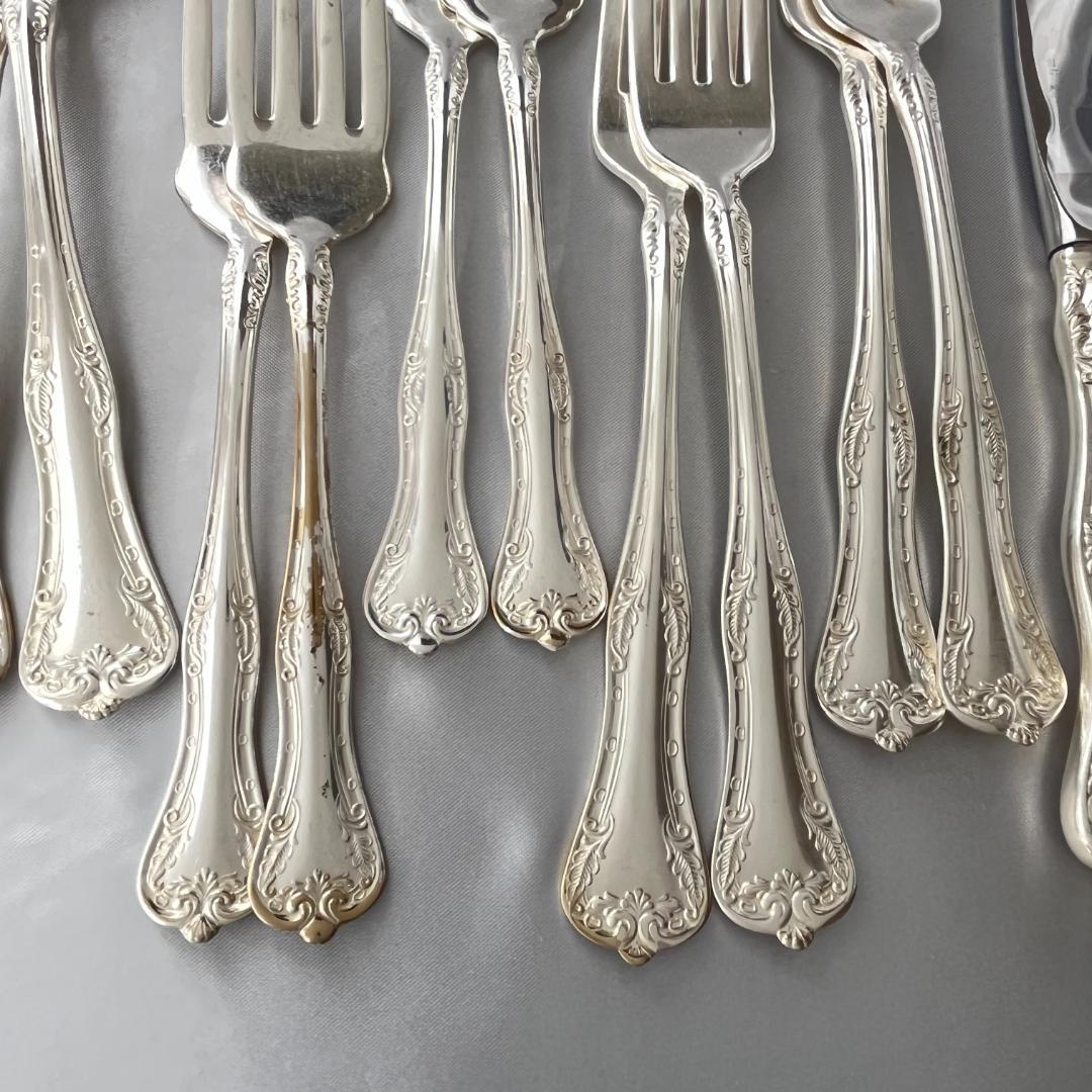 【National Silver】 クイーンエリザベス ディナーセット 4名用