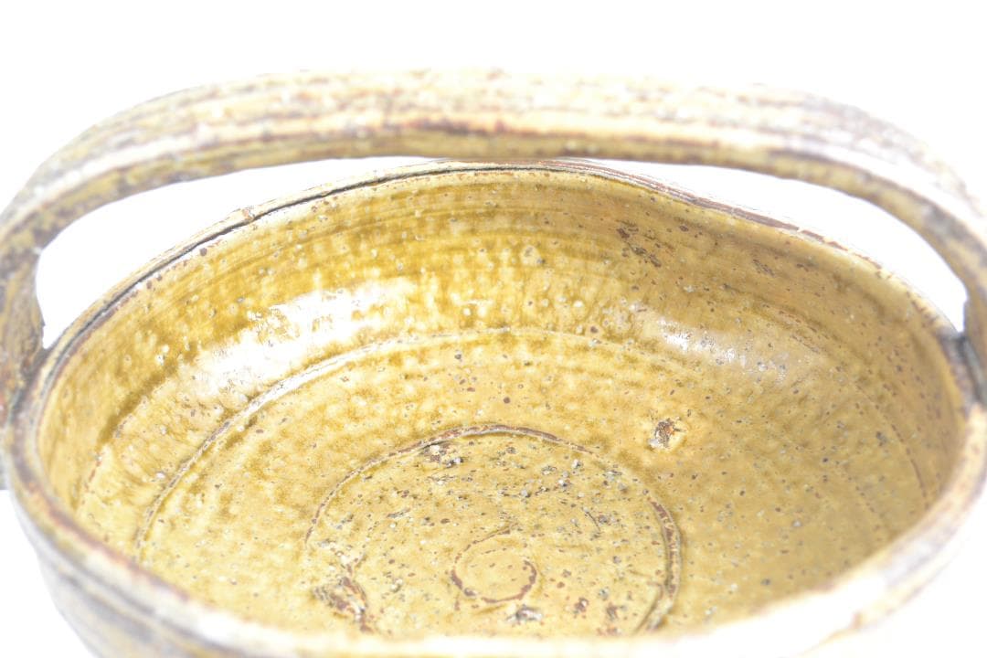 茶道具　黄伊羅保手鉢　５代 清水六兵衛造