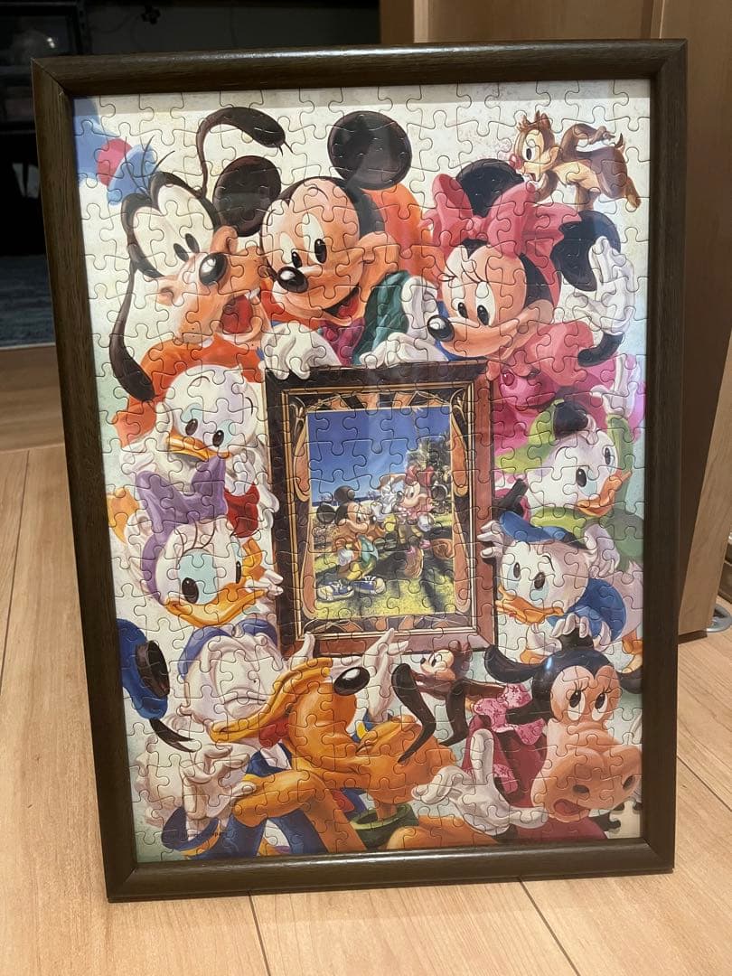 レトロ　テンヨー　額縁入り　ディズニー　ジグソーパズル　完成品　2セット