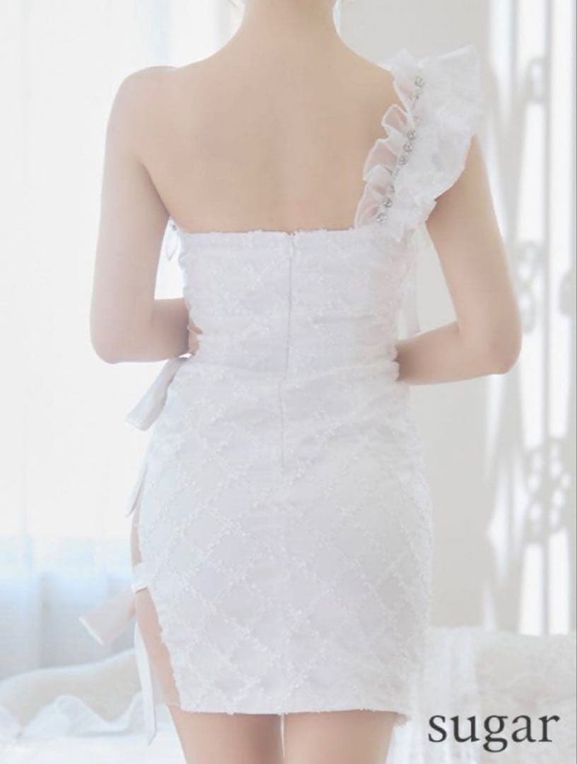 【売り切り価格】ジュエリー×リボンタイトミニキャバドレス fm2160