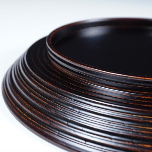 前端雅峯　扇面鶴亀絵銘々盆　5枚　共箱　茶道具　菓子器　銘々皿