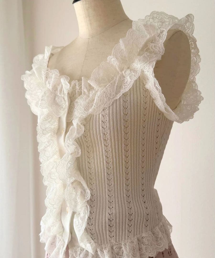 deicy アイレットレースノースリニット