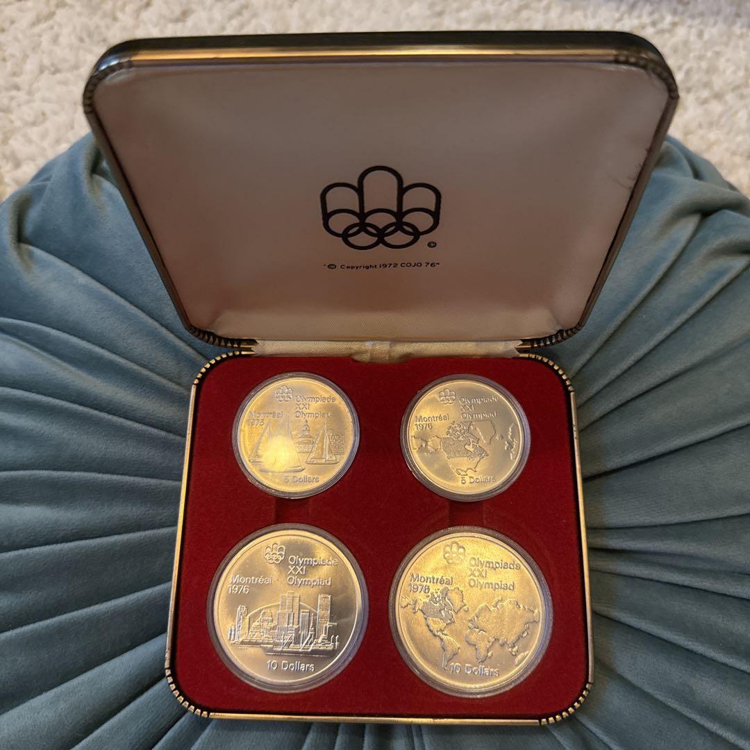 自宅保管品◾️ 1976年 カナダモントリオール五輪 記念銀貨セット 記念銀貨】1976年 モントリオール五輪 オリンピック 3枚セット あ*3様