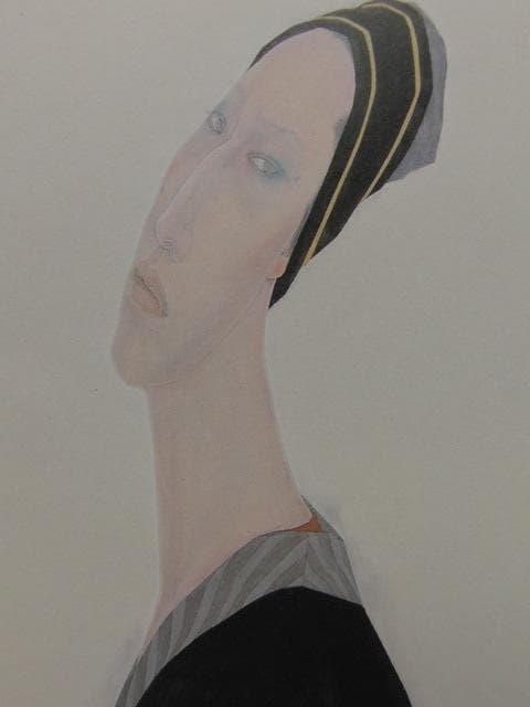 津田一江、【私のKazue】、希少な額装用画集より、新品額装付、状態良好