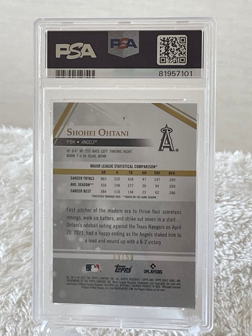 大谷翔平選手　PSA10 世界で4枚　TOPPS レッドパラレル　#7