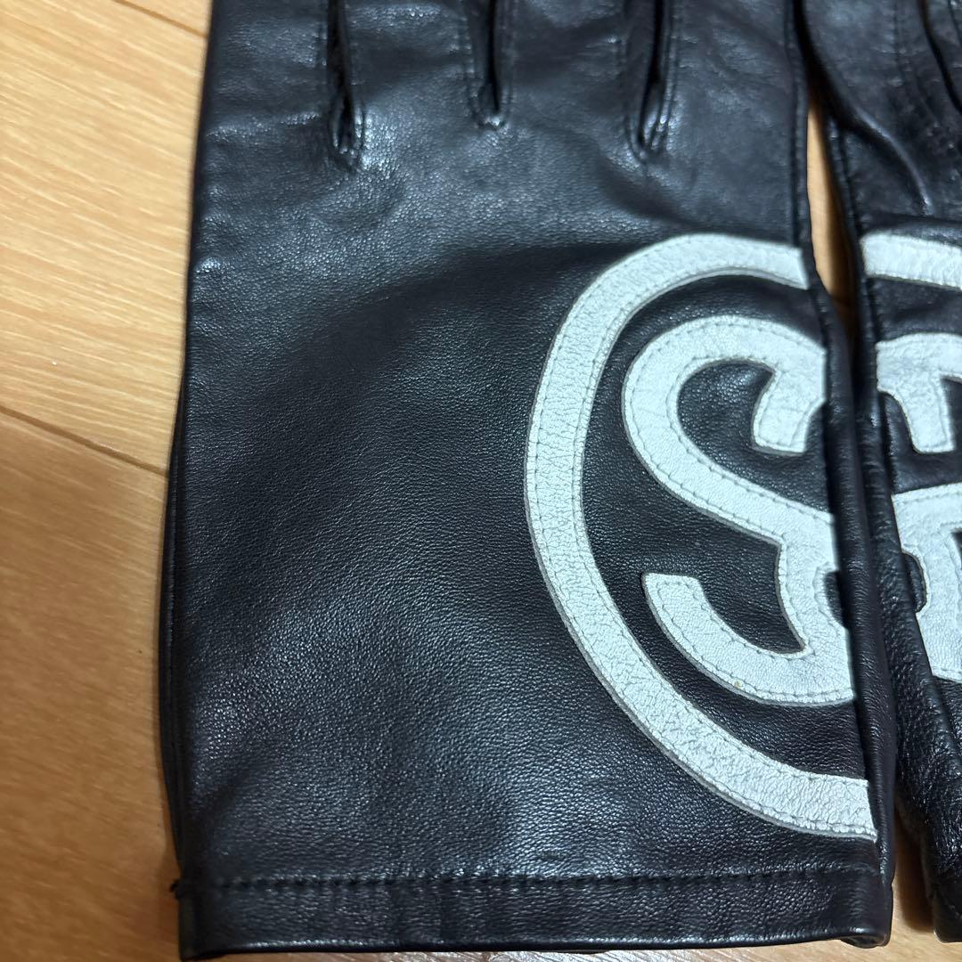 STUSSY レザー手袋 SMサイズ ブラック - メルカリ