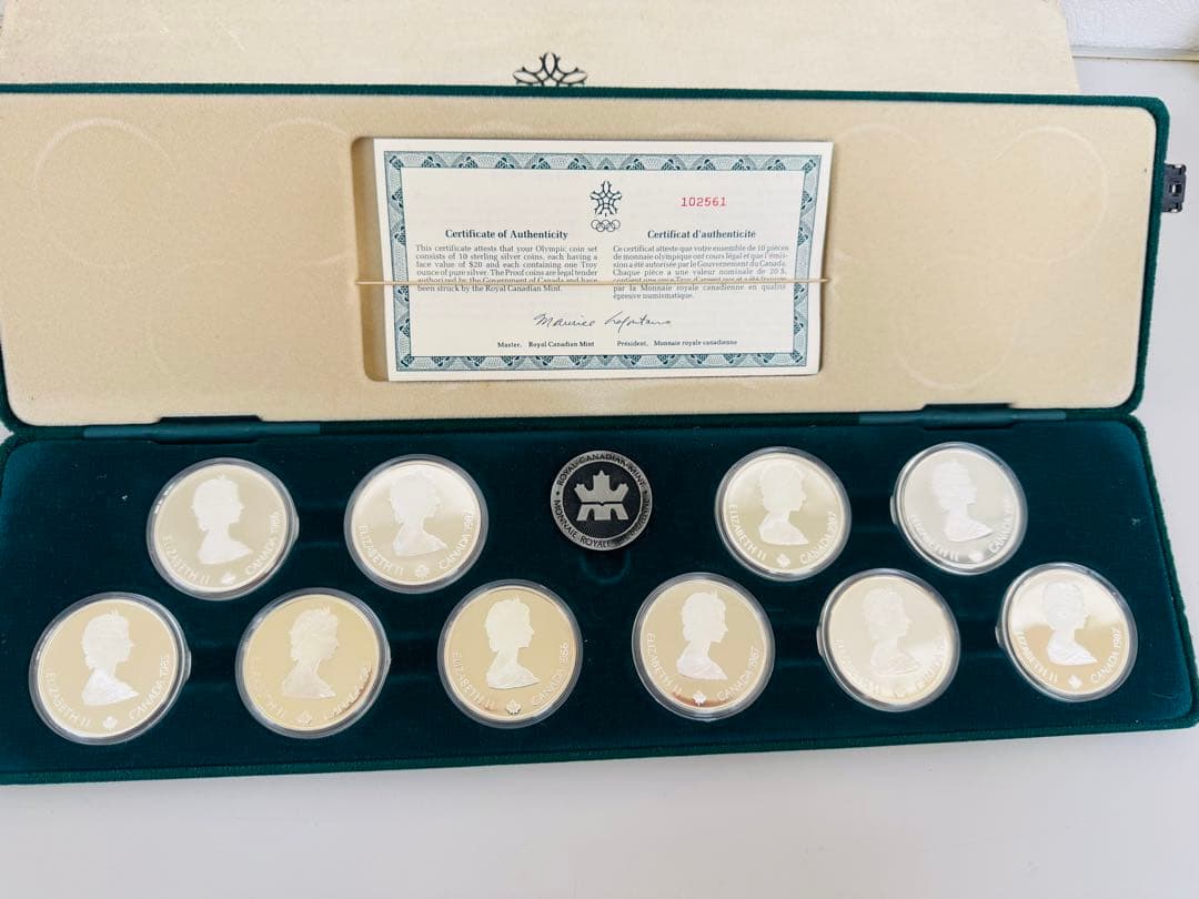 希少】カナダカルガリーオリンピック 記念銀貨 1988年 10枚セット