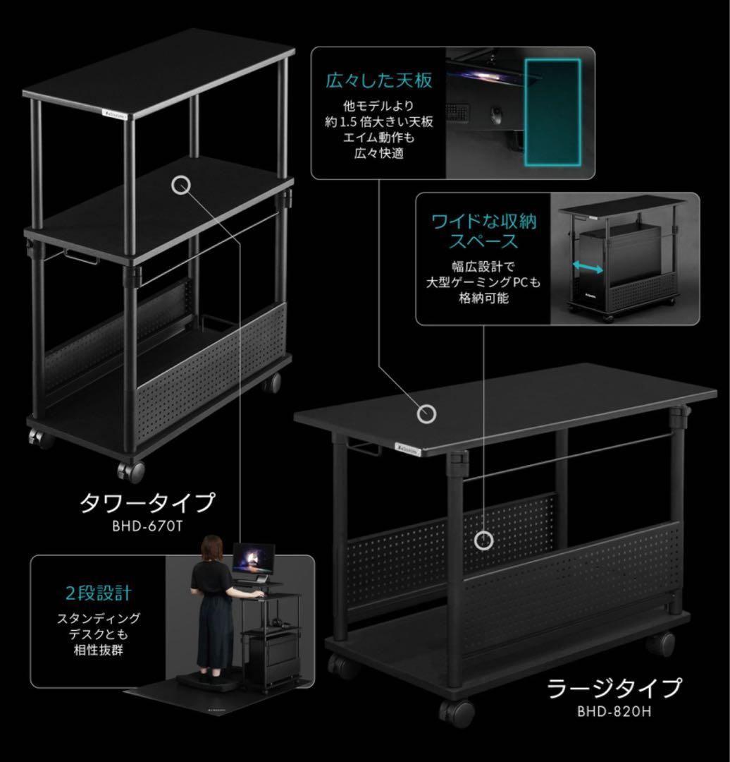 【未使用品】Bauhutteバウヒュッテ 昇降式L字デスク BHD-820H