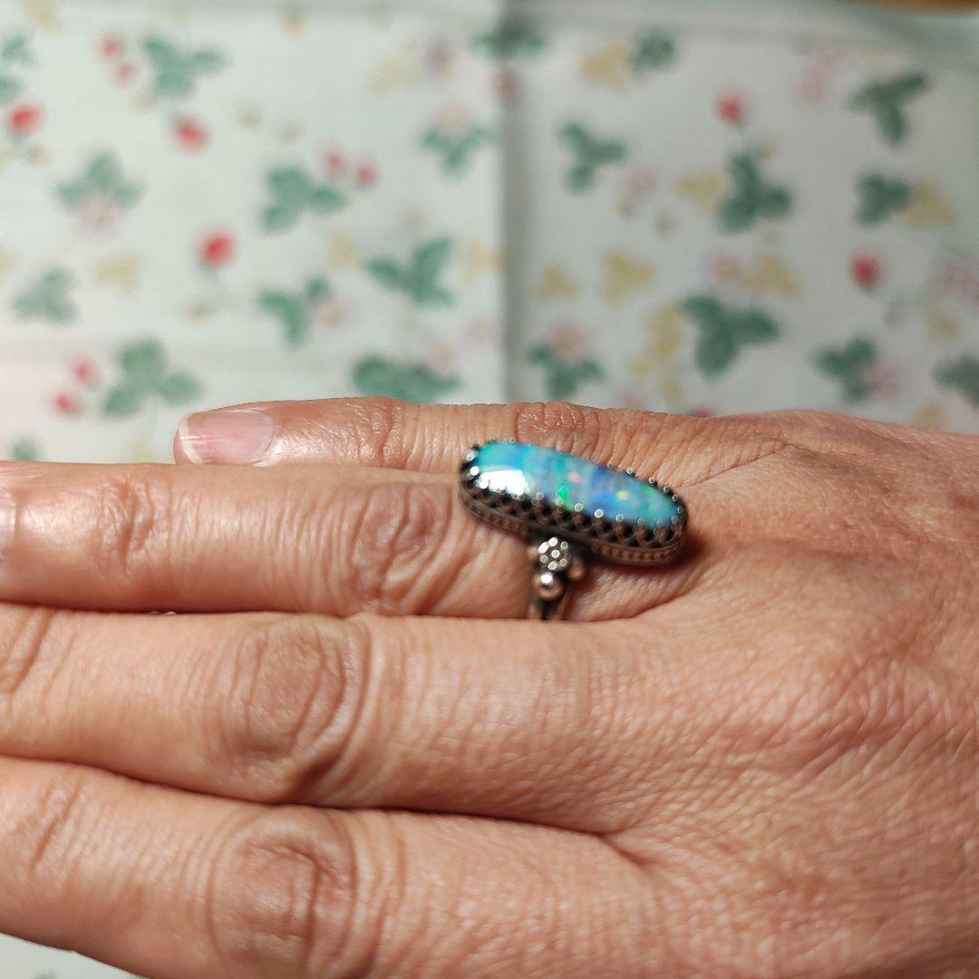 天然ボルダーオパールの指輪！