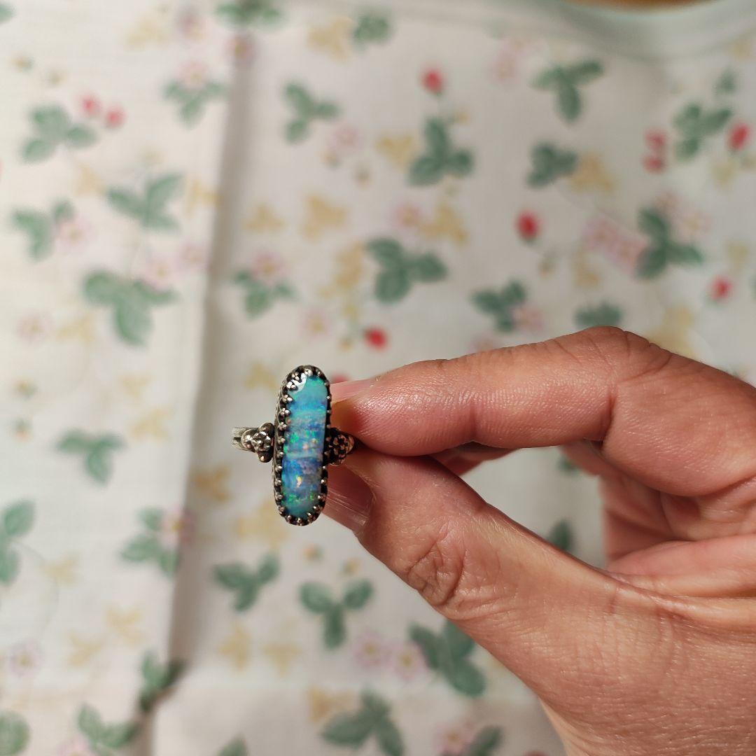 天然ボルダーオパールの指輪！