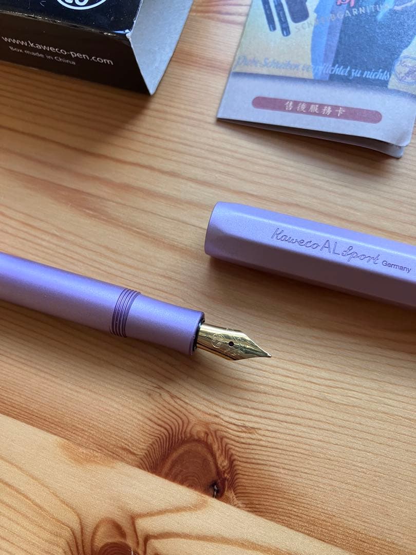 カヴェコ ALスポーツ万年筆 限定版ライラック、ファインニブ