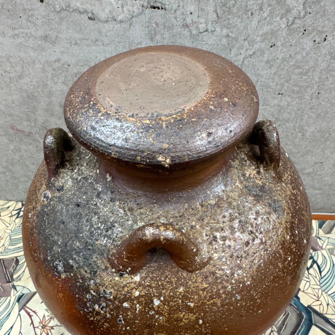 壺屋焼.荒焼.灰被り.酒器大壺