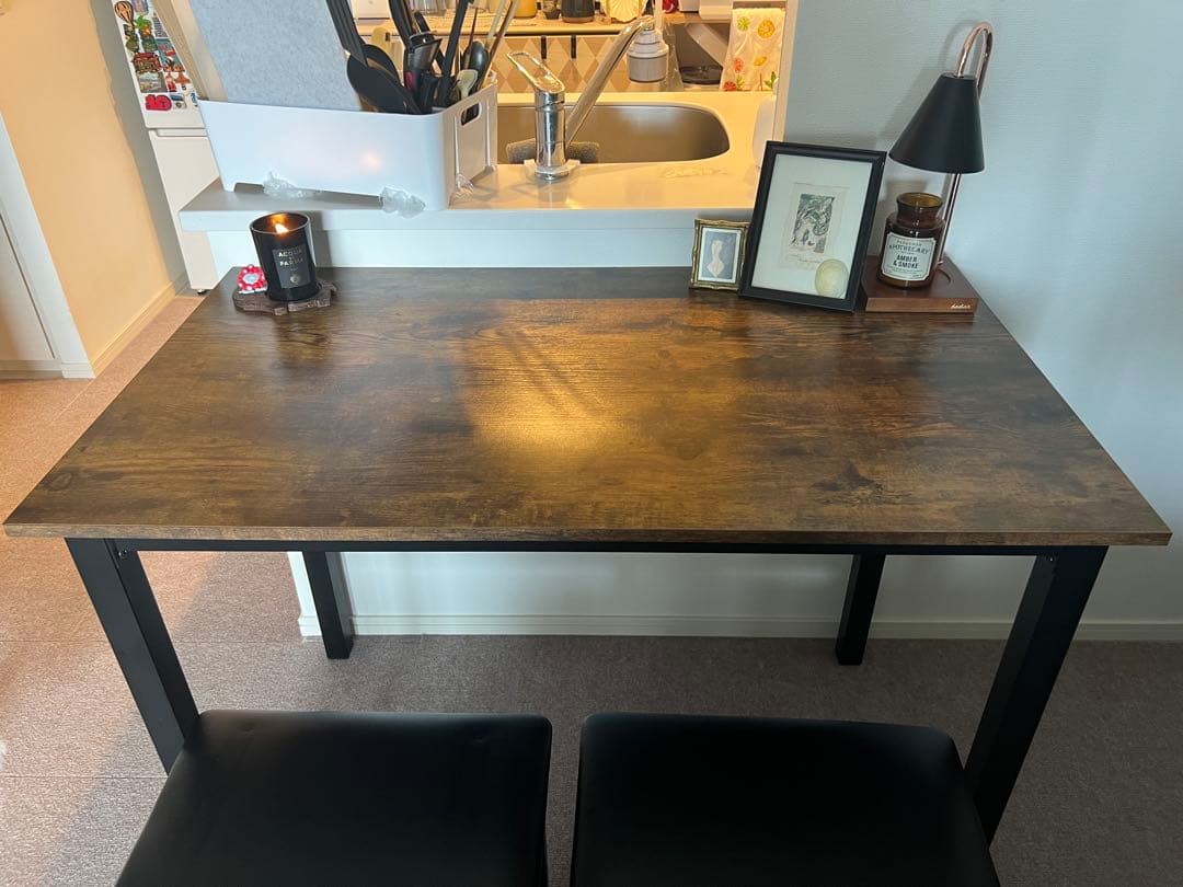 美品ダイニングテーブル＆椅子2脚セット